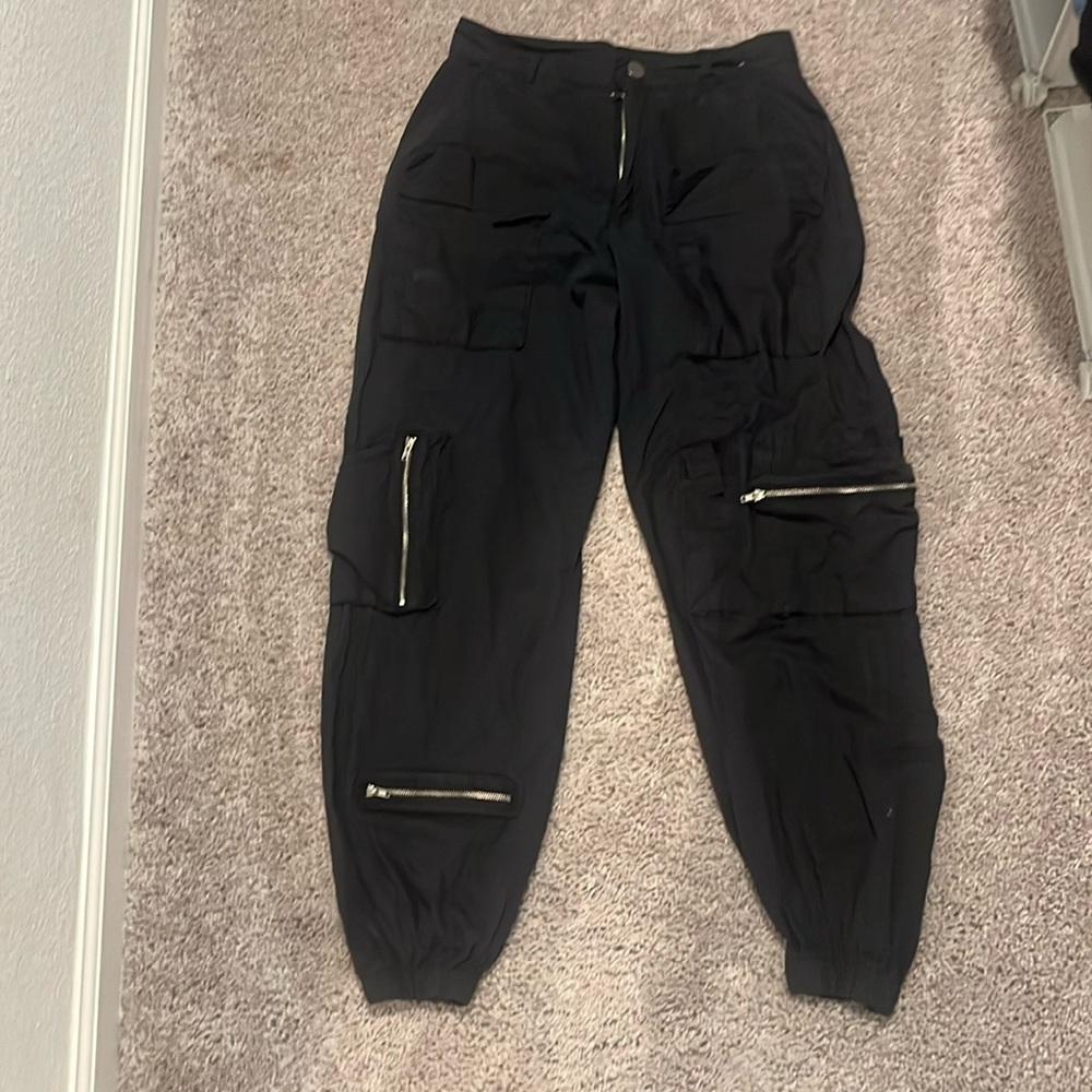 Black cargo pants